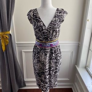 🎉Final Sale: AnthroSwirling Villages Dress w Belt